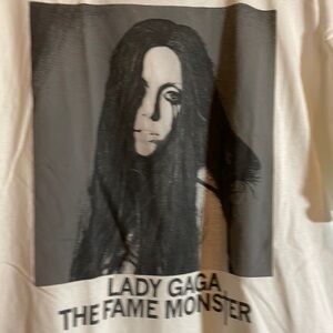 Lady GAGA Tee shirt short sleeve size ALL Pit to pit 26 inches 🤍🖤